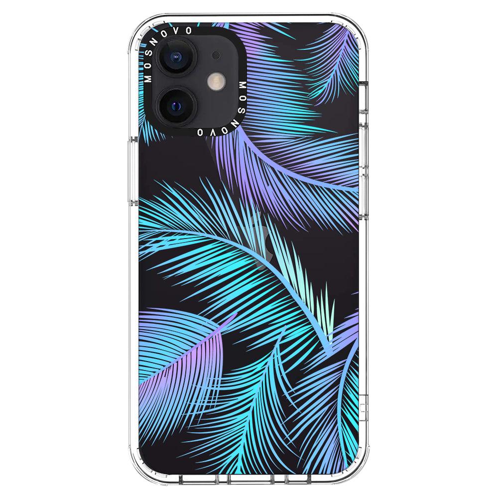 Gradient Tropical Palm Leaf Phone Case - iPhone 12 Mini Case - MOSNOVO