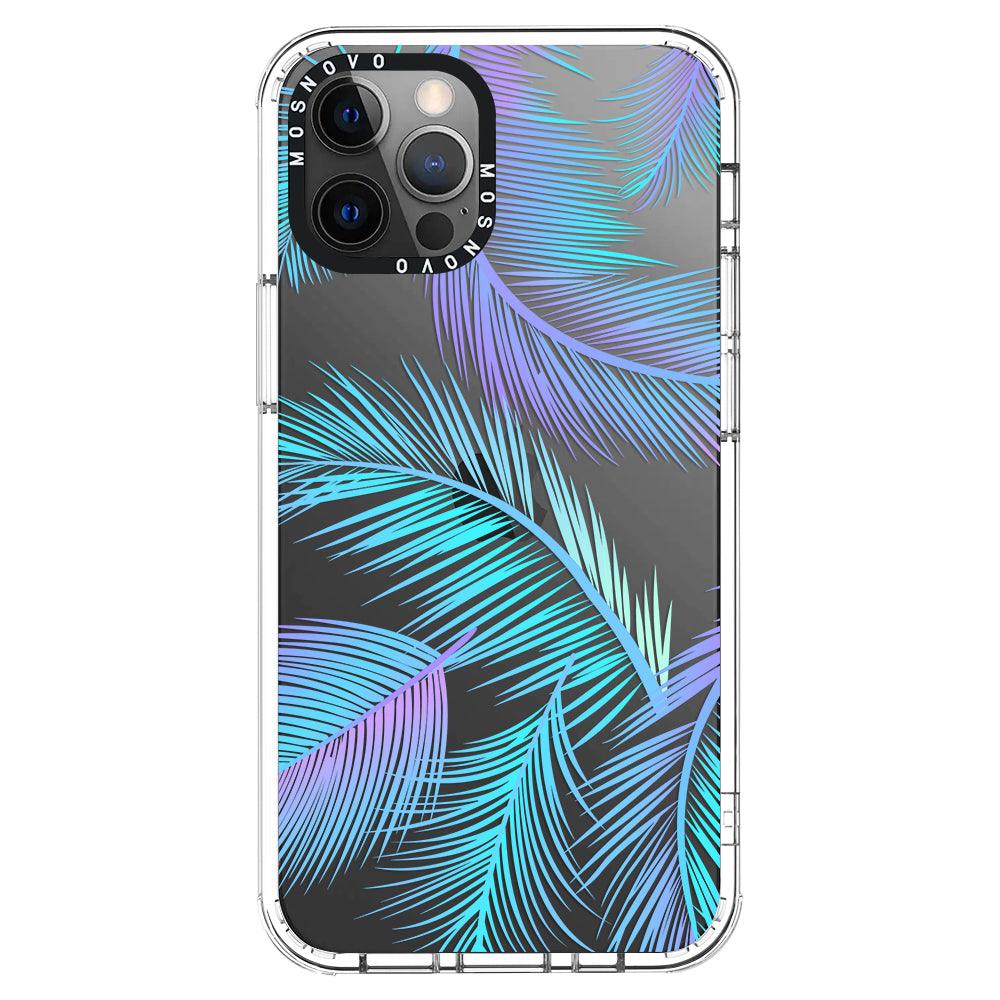 Gradient Tropical Palm Leaf Phone Case - iPhone 12 Pro Max Case - MOSNOVO
