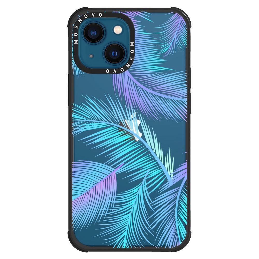 Gradient Tropical Palm Leaf Phone Case - iPhone 13 Case - MOSNOVO