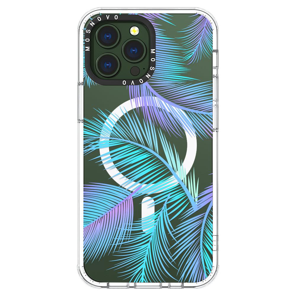 Gradient Tropical Palm Leaf Phone Case - iPhone 13 Pro Max Case - MOSNOVO