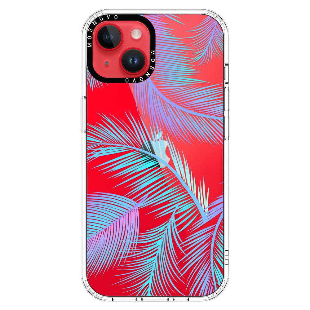 Gradient Tropical Palm Leaf Phone Case - iPhone 14 Case - MOSNOVO
