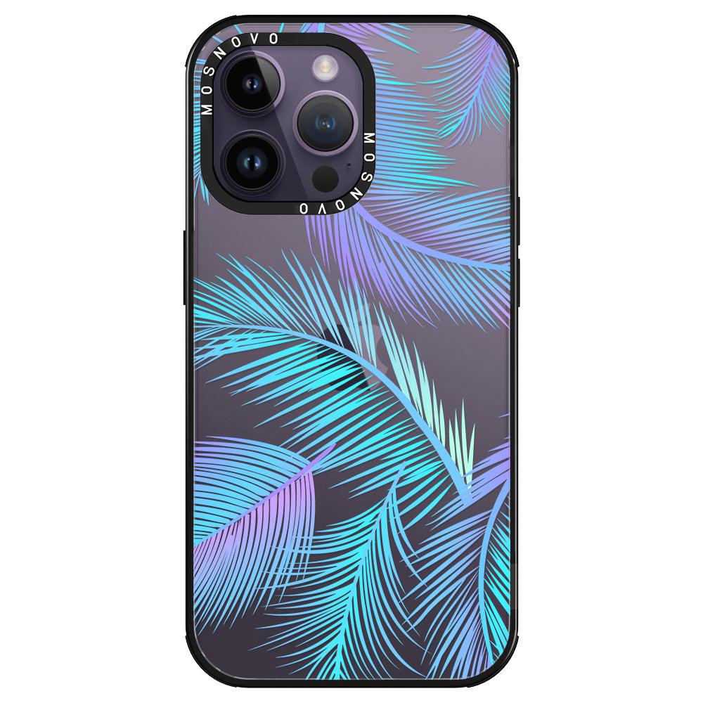 Gradient Tropical Palm Leaf Phone Case - iPhone 14 Pro Max Case - MOSNOVO