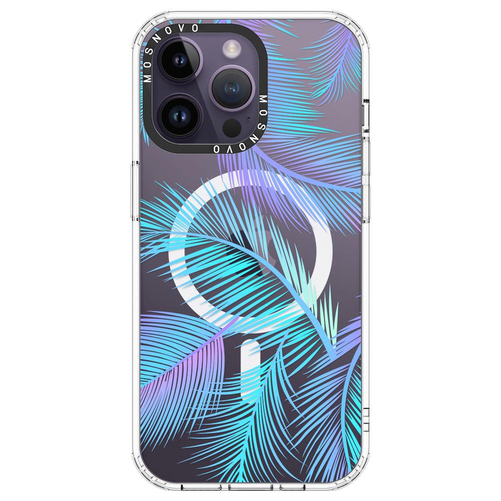Gradient Tropical Palm Leaf Phone Case - iPhone 14 Pro Max Case - MOSNOVO