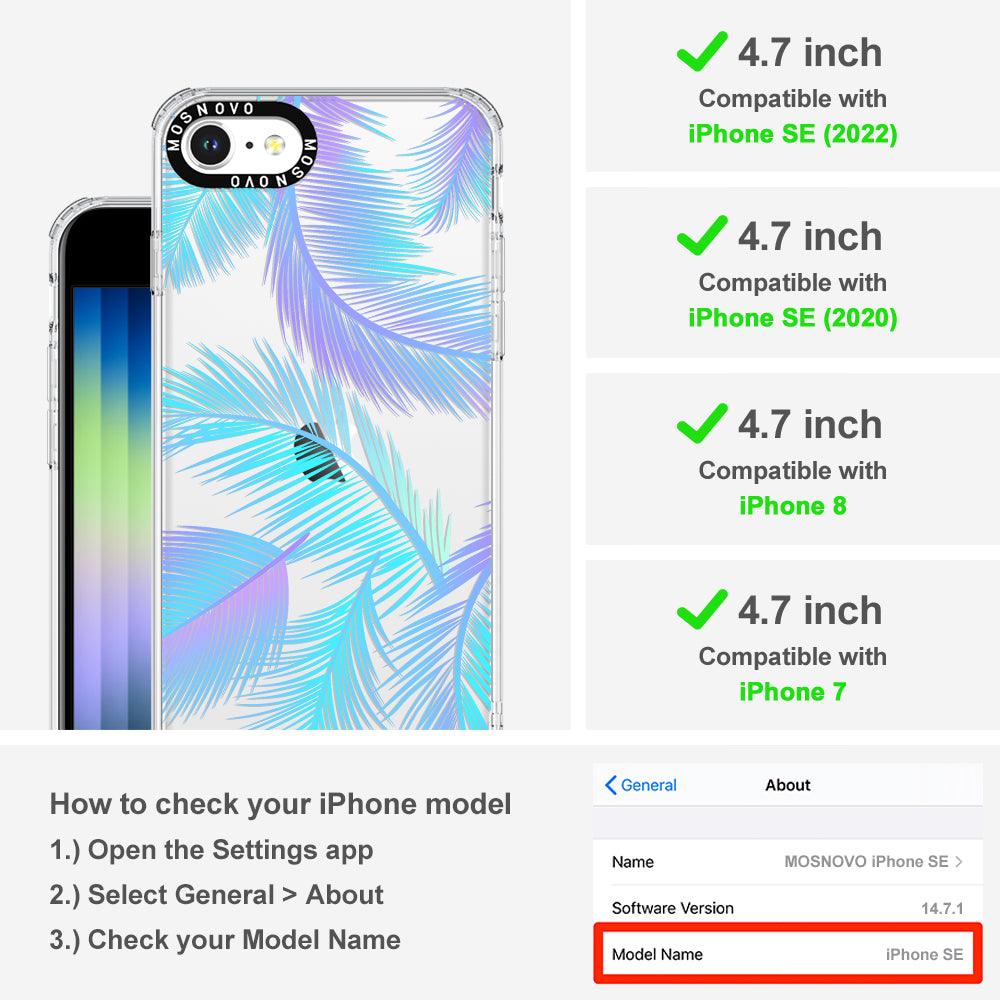 Gradient Tropical Palm Leaf Phone Case - iPhone SE 2022 Case - MOSNOVO