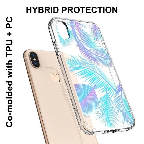 Gradient Tropical Palm Leaf Phone Case - iPhone XS Case - MOSNOVO