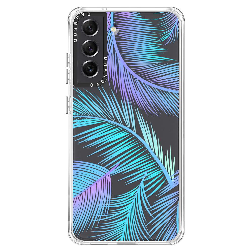 Gradient Tropical Palm Leaf Phone Case - Samsung Galaxy S21 FE Case - MOSNOVO