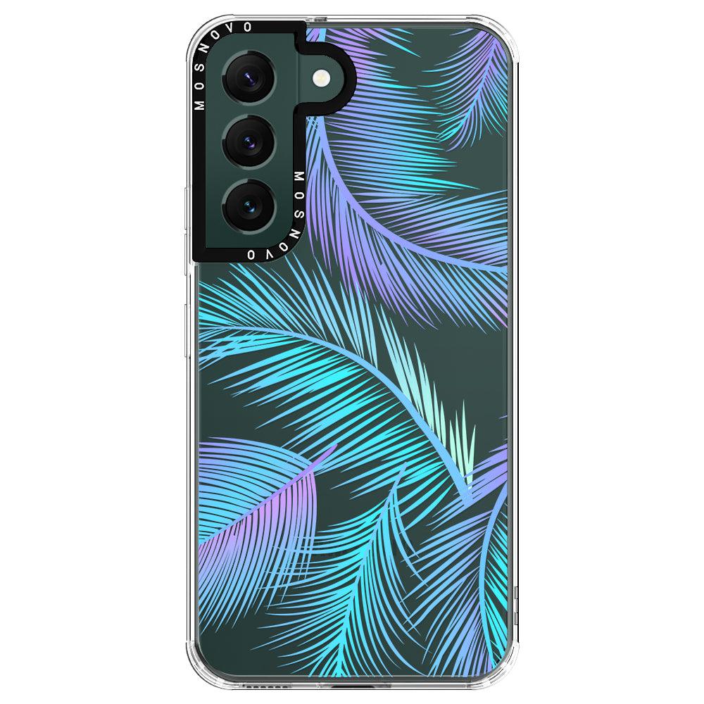 Gradient Tropical Palm Leaf Phone Case - Samsung Galaxy S22 Case - MOSNOVO