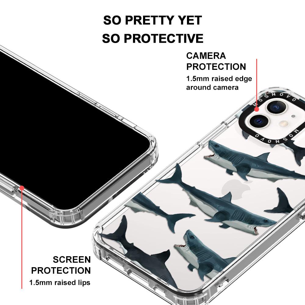 White Shark Phone Case - iPhone 12 Case - MOSNOVO