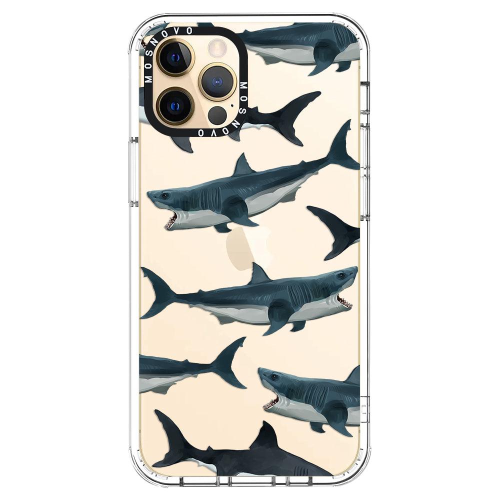 White Shark Phone Case - iPhone 12 Pro Max Case - MOSNOVO