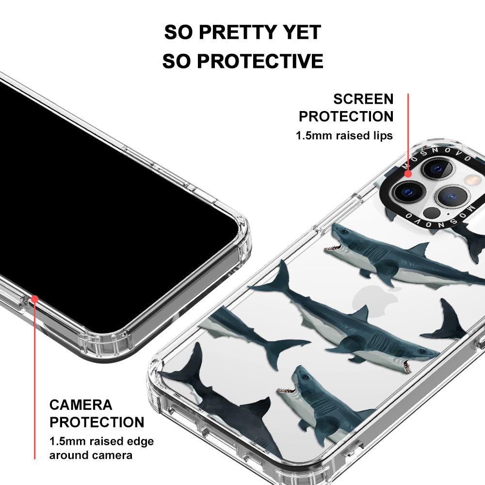 White Shark Phone Case - iPhone 12 Pro Max Case - MOSNOVO