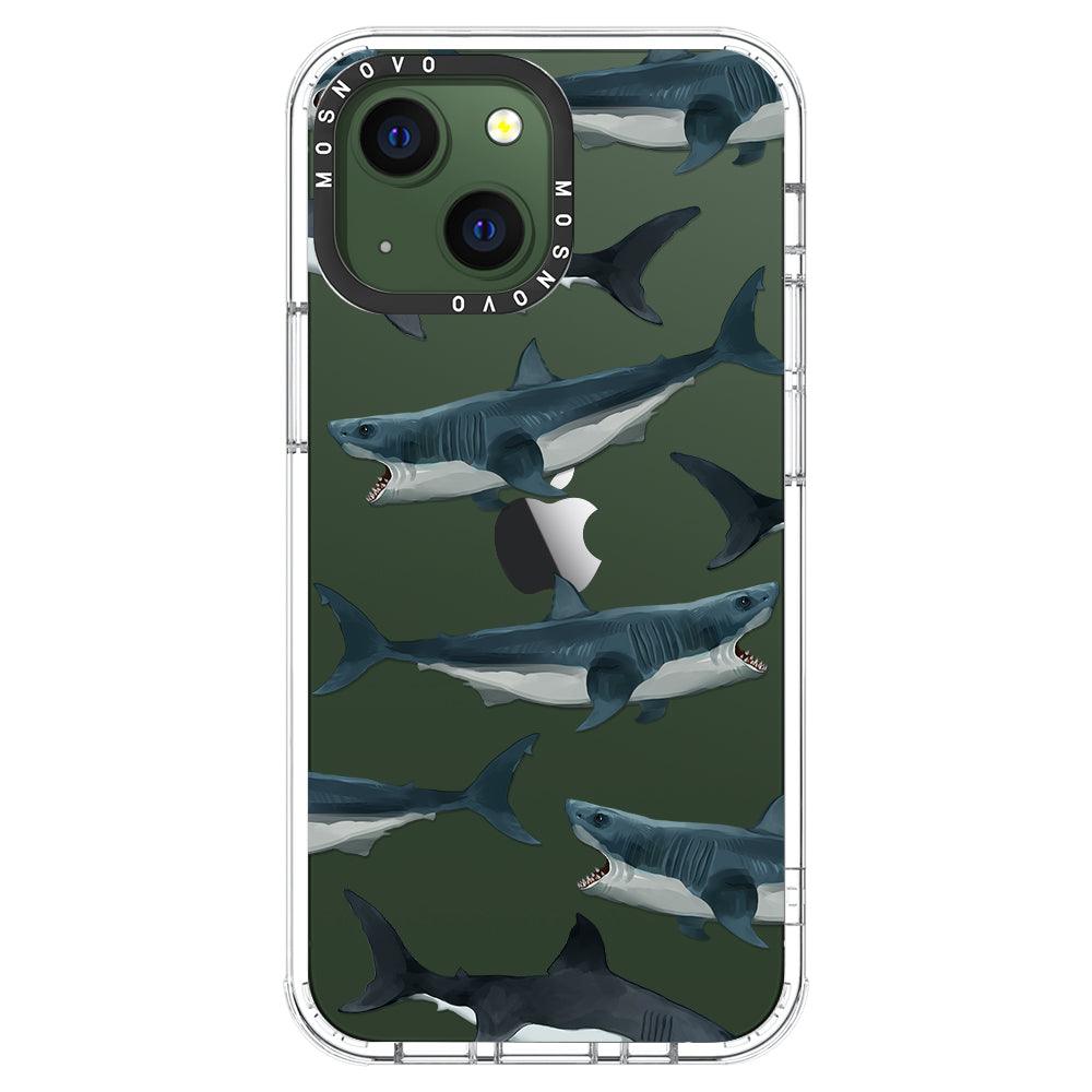 White Shark Phone Case - iPhone 13 Case - MOSNOVO