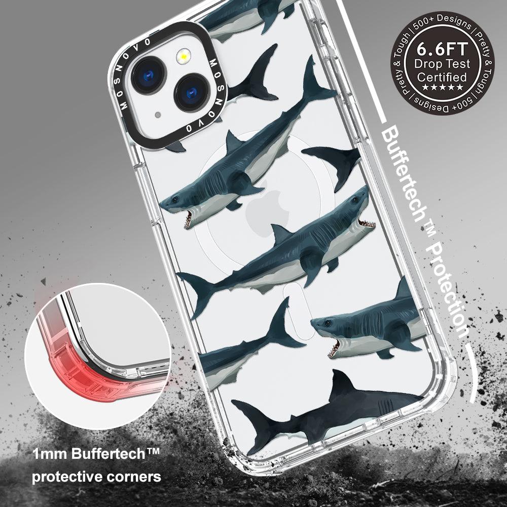 White Shark Phone Case - iPhone 13 Case - MOSNOVO
