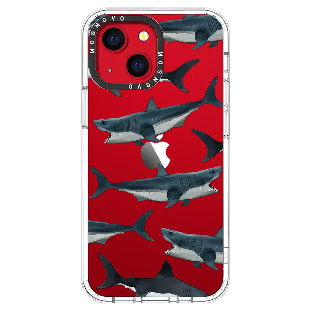 White Shark Phone Case - iPhone 13 Mini Case - MOSNOVO
