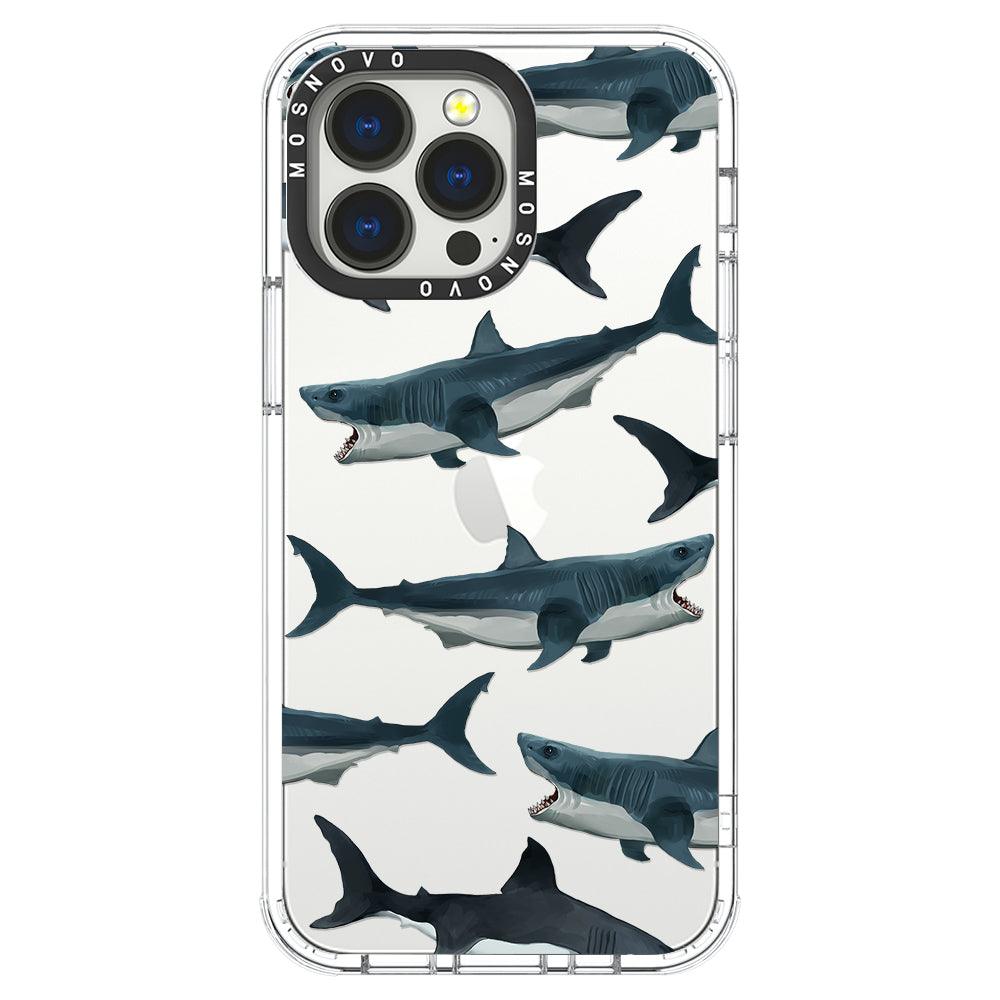 White Shark Phone Case - iPhone 13 Pro Case - MOSNOVO