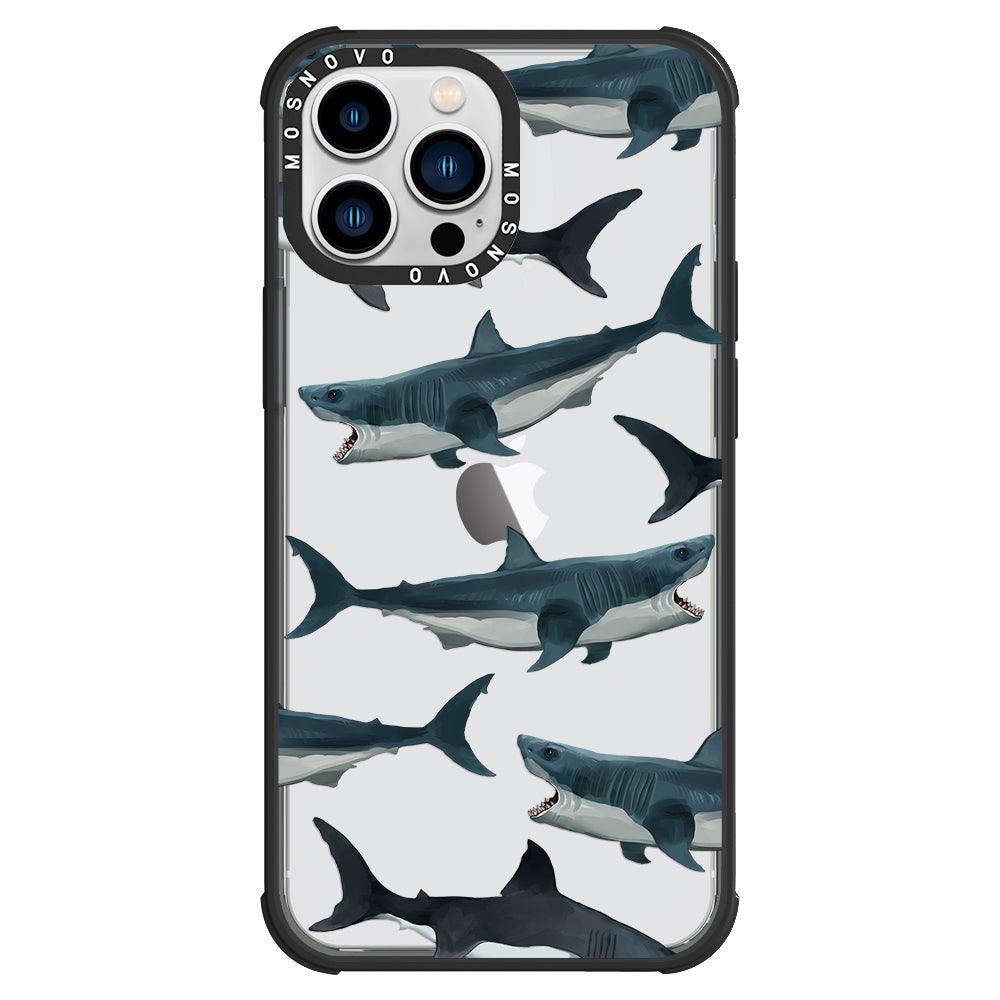 White Shark Phone Case - iPhone 13 Pro Max Case - MOSNOVO