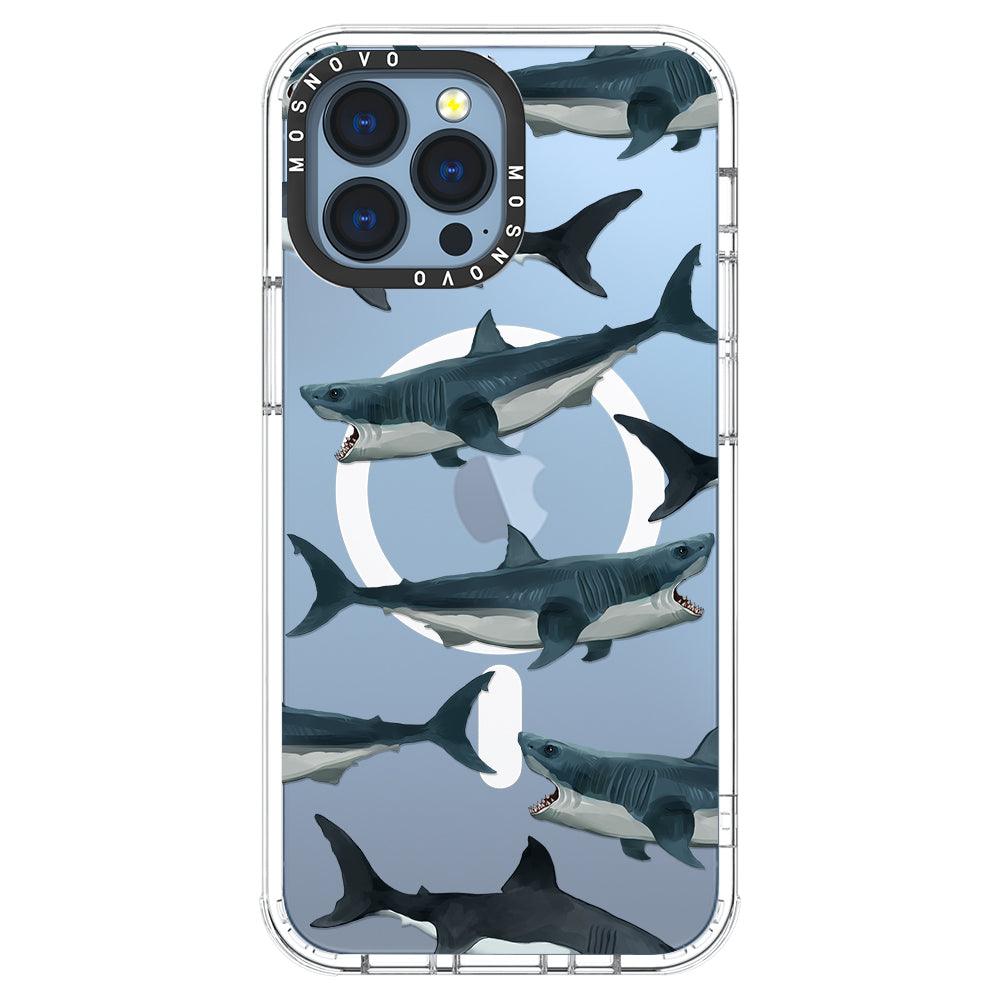 White Shark Phone Case - iPhone 13 Pro Max Case - MOSNOVO