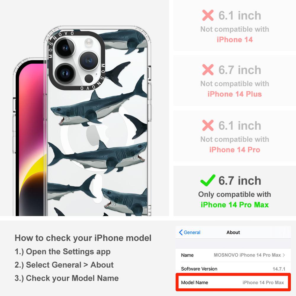White Shark Phone Case - iPhone 14 Pro Max Case - MOSNOVO