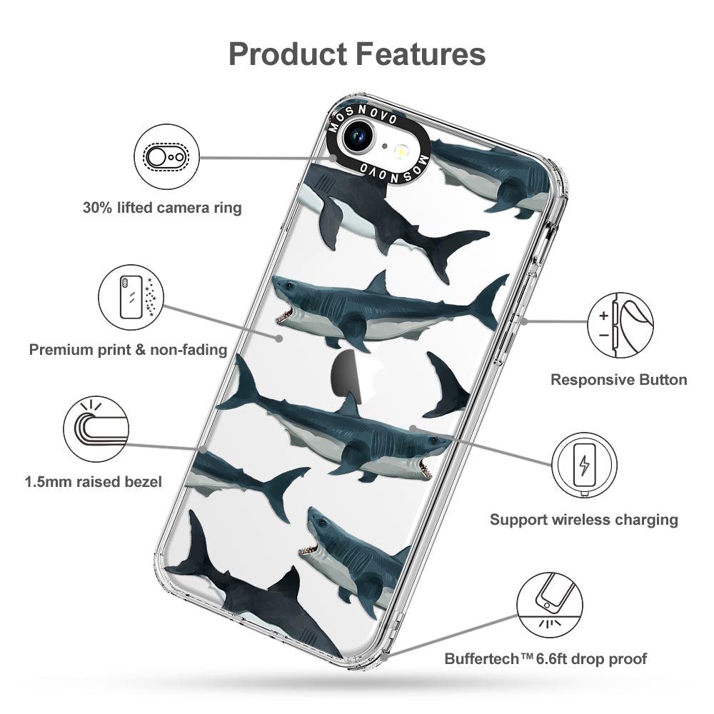 White Shark Phone Case - iPhone 7 Case - MOSNOVO
