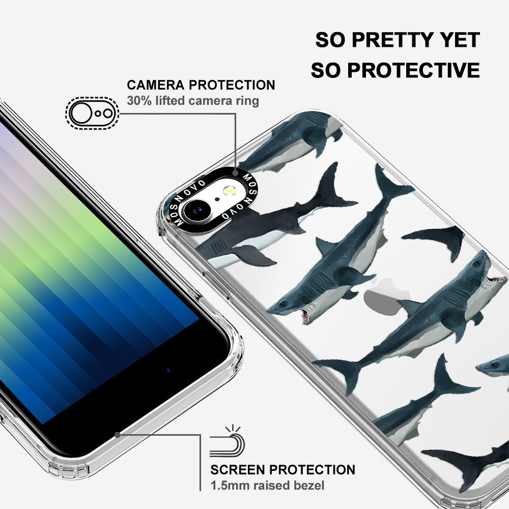 White Shark Phone Case - iPhone SE 2020 Case - MOSNOVO