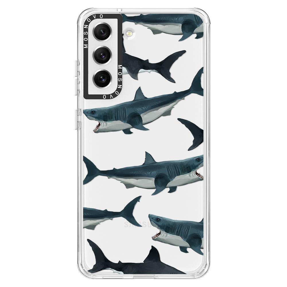 Great White Shark Phone Case - Samsung Galaxy S21 FE Case - MOSNOVO