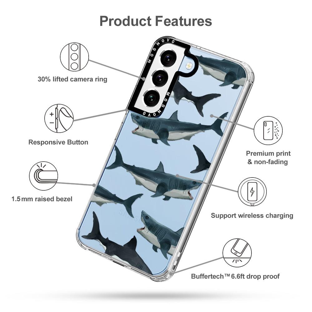 Great White Shark Phone Case - Samsung Galaxy S22 Case - MOSNOVO