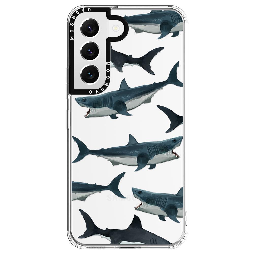 Great White Shark Phone Case - Samsung Galaxy S22 Case - MOSNOVO