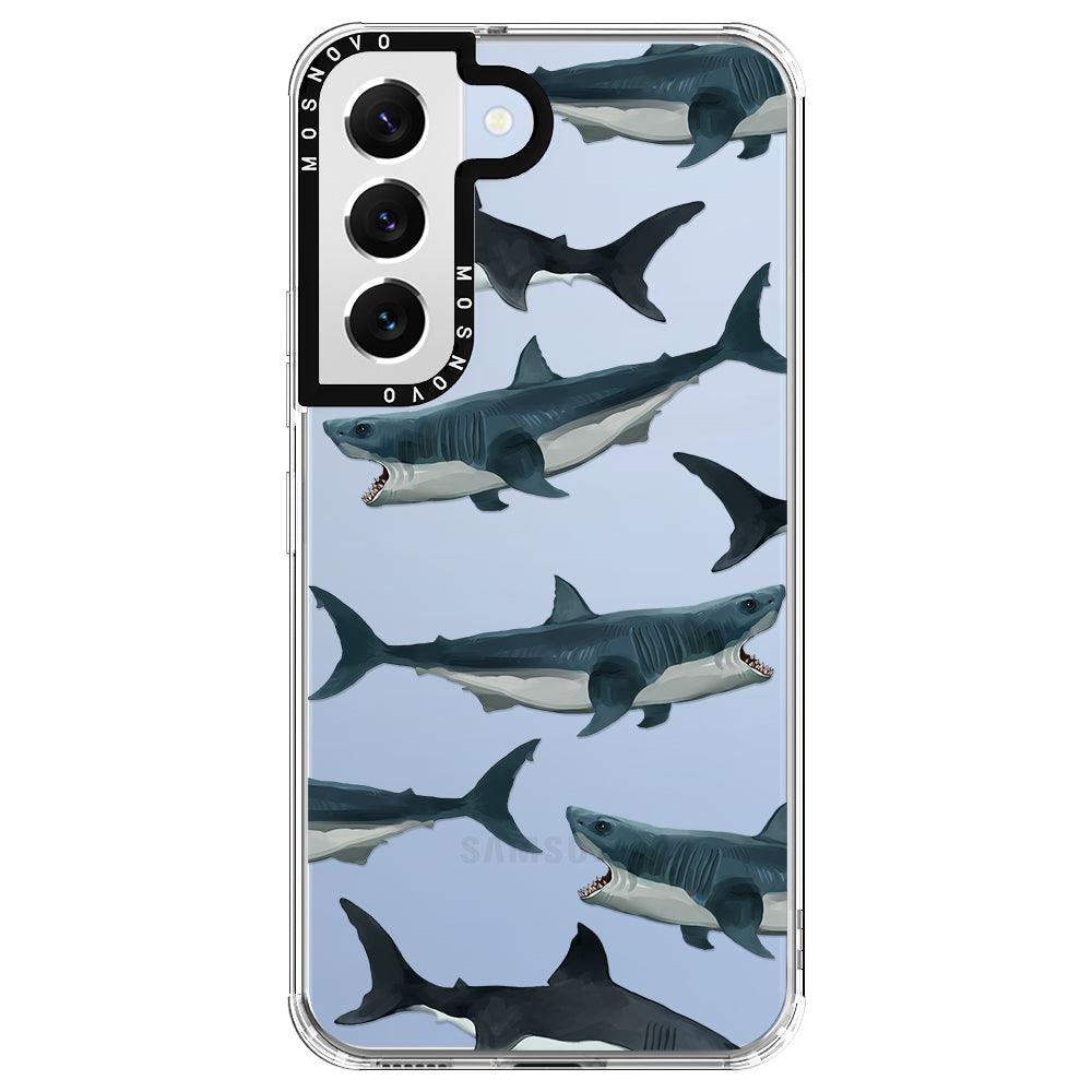 Great White Shark Phone Case - Samsung Galaxy S22 Plus Case - MOSNOVO
