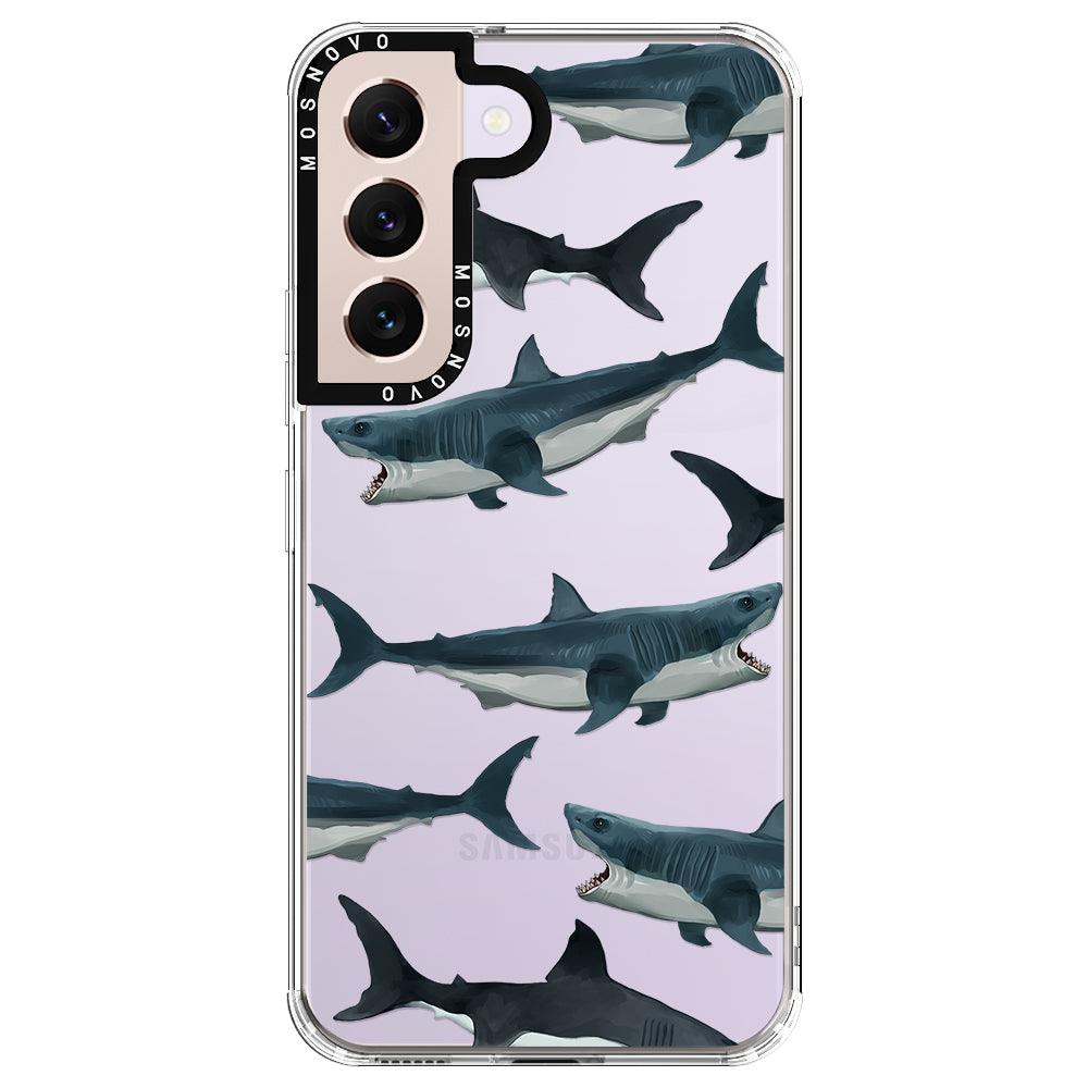 Great White Shark Phone Case - Samsung Galaxy S22 Plus Case - MOSNOVO
