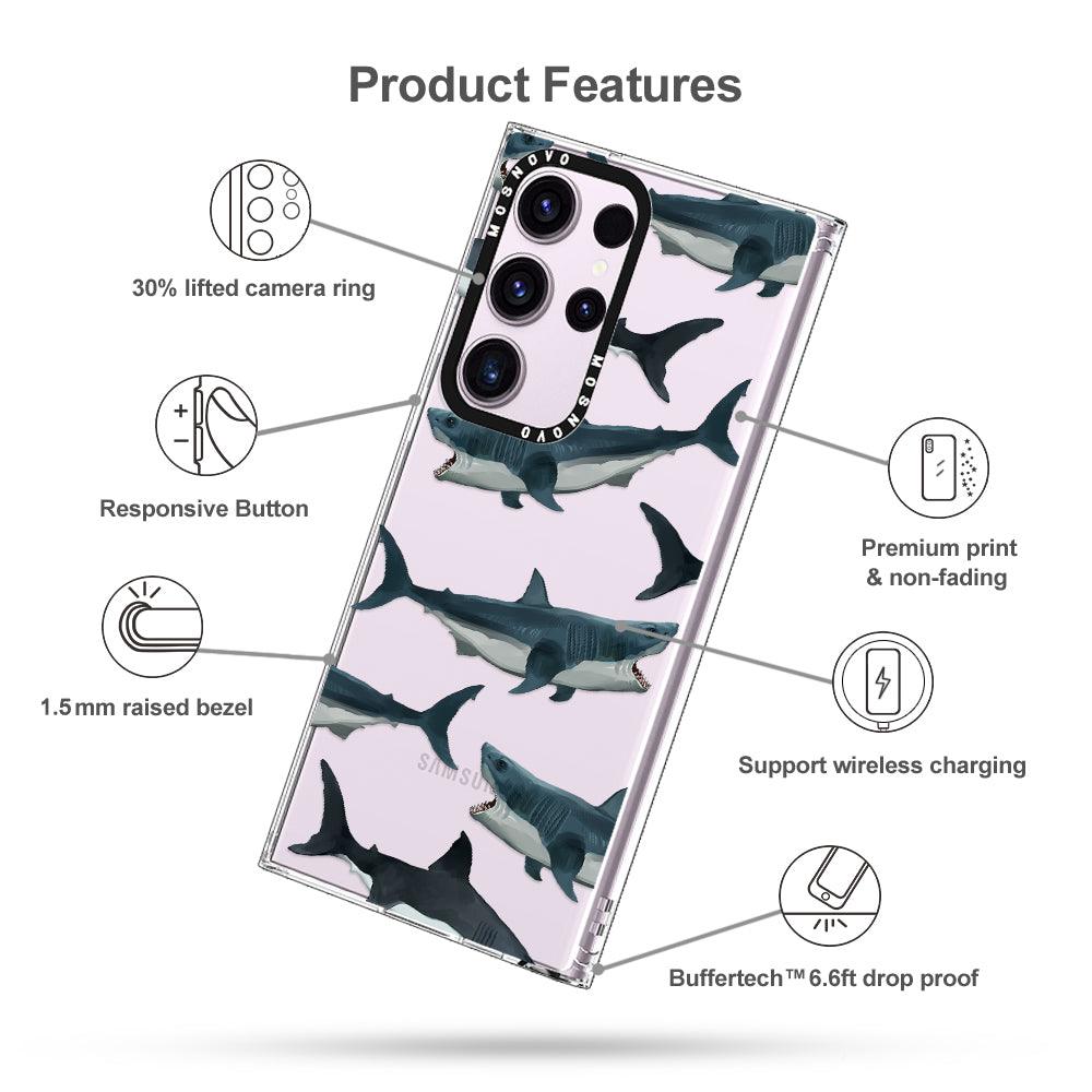 Great White Shark Phone Case - Samsung Galaxy S23 Ultra Case - MOSNOVO