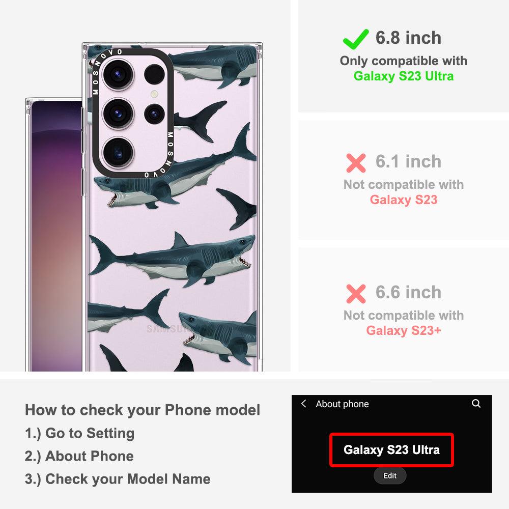 Great White Shark Phone Case - Samsung Galaxy S23 Ultra Case - MOSNOVO