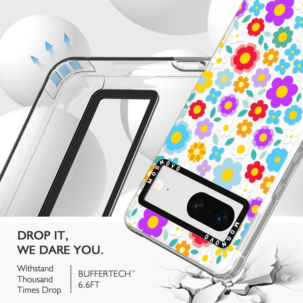 Groovy Floral Phone Case - Google Pixel 7 Case - MOSNOVO