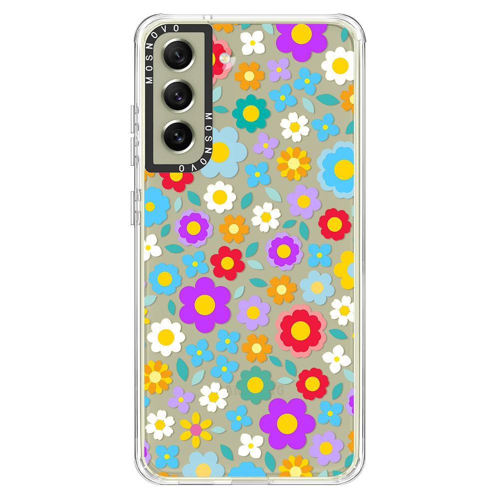 Groovy Floral Phone Case - Samsung Galaxy S21 FE Case - MOSNOVO