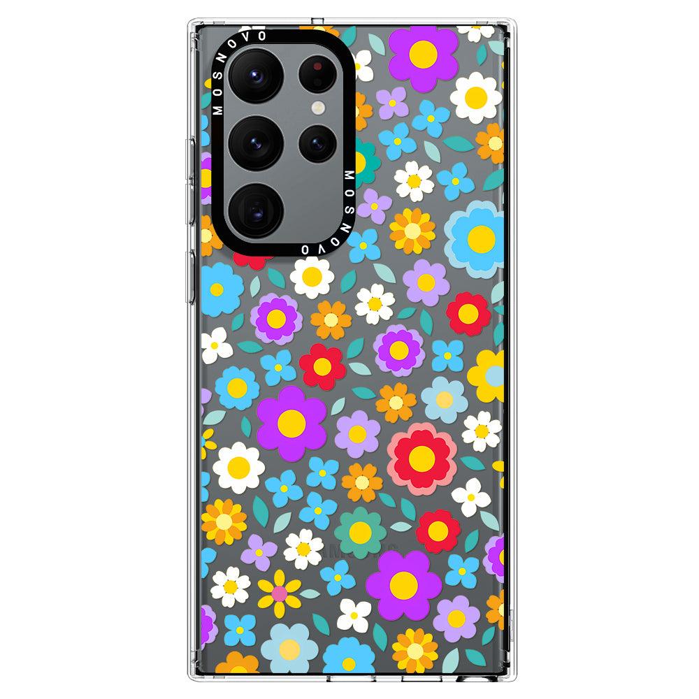 Groovy Floral Phone Case - Samsung Galaxy S22 Ultra Case - MOSNOVO