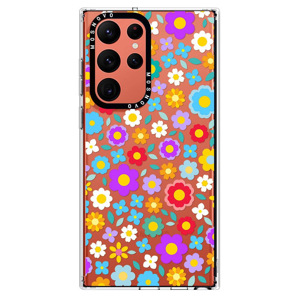 Groovy Floral Phone Case - Samsung Galaxy S22 Ultra Case - MOSNOVO