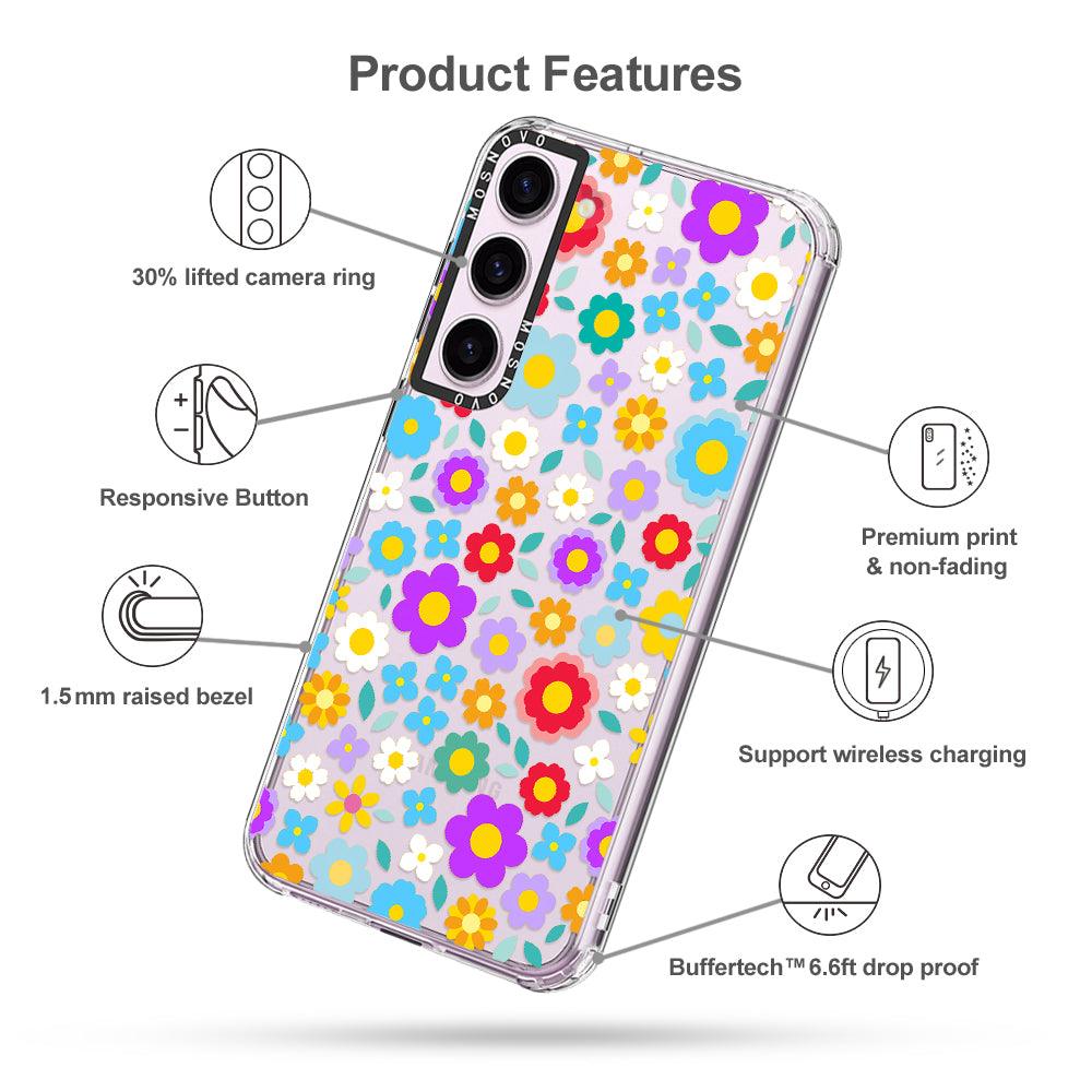 Groovy Floral Phone Case - Samsung Galaxy S23 Plus Case - MOSNOVO