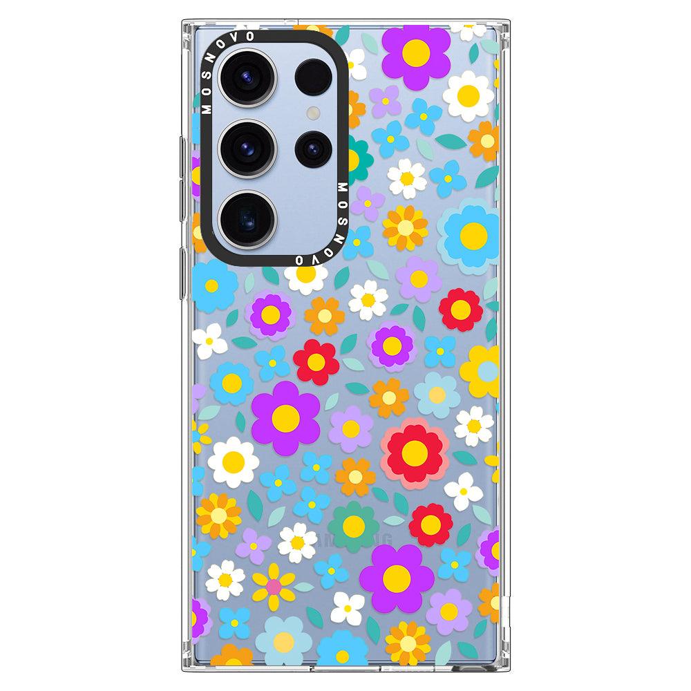 Groovy Floral Phone Case - Samsung Galaxy S23 Ultra Case - MOSNOVO
