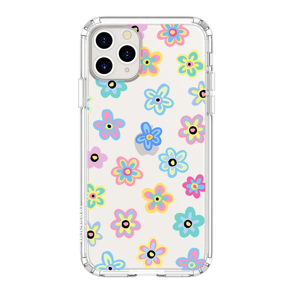 Groovy Flower Phone Case - iPhone 11 Pro Case - MOSNOVO