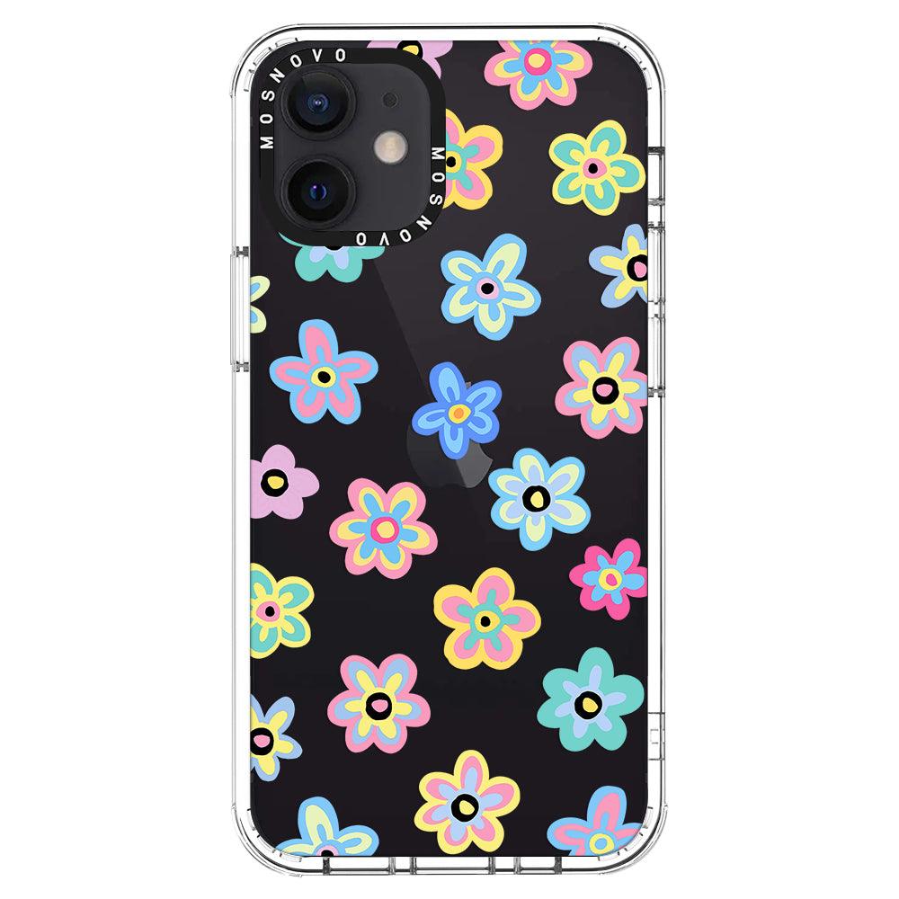 Groovy Flower Phone Case - iPhone 12 Mini Case - MOSNOVO
