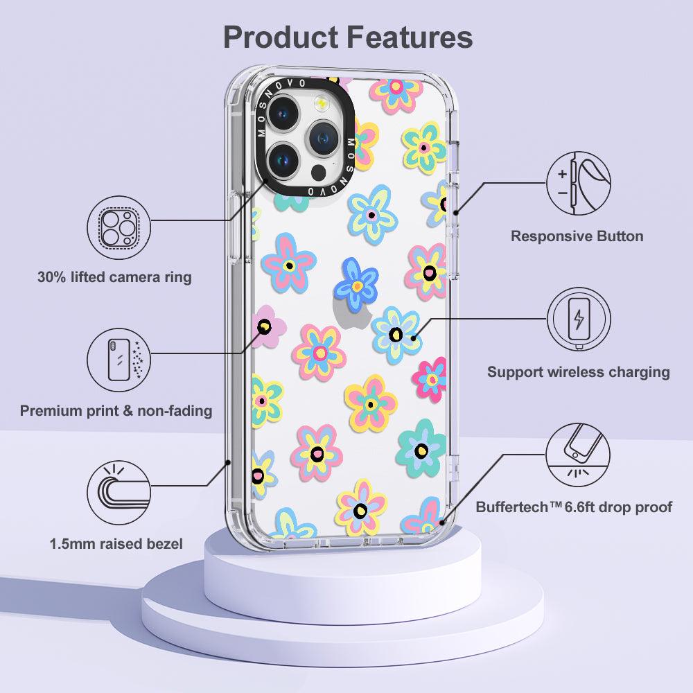 Groovy Flower Phone Case - iPhone 12 Pro Case - MOSNOVO