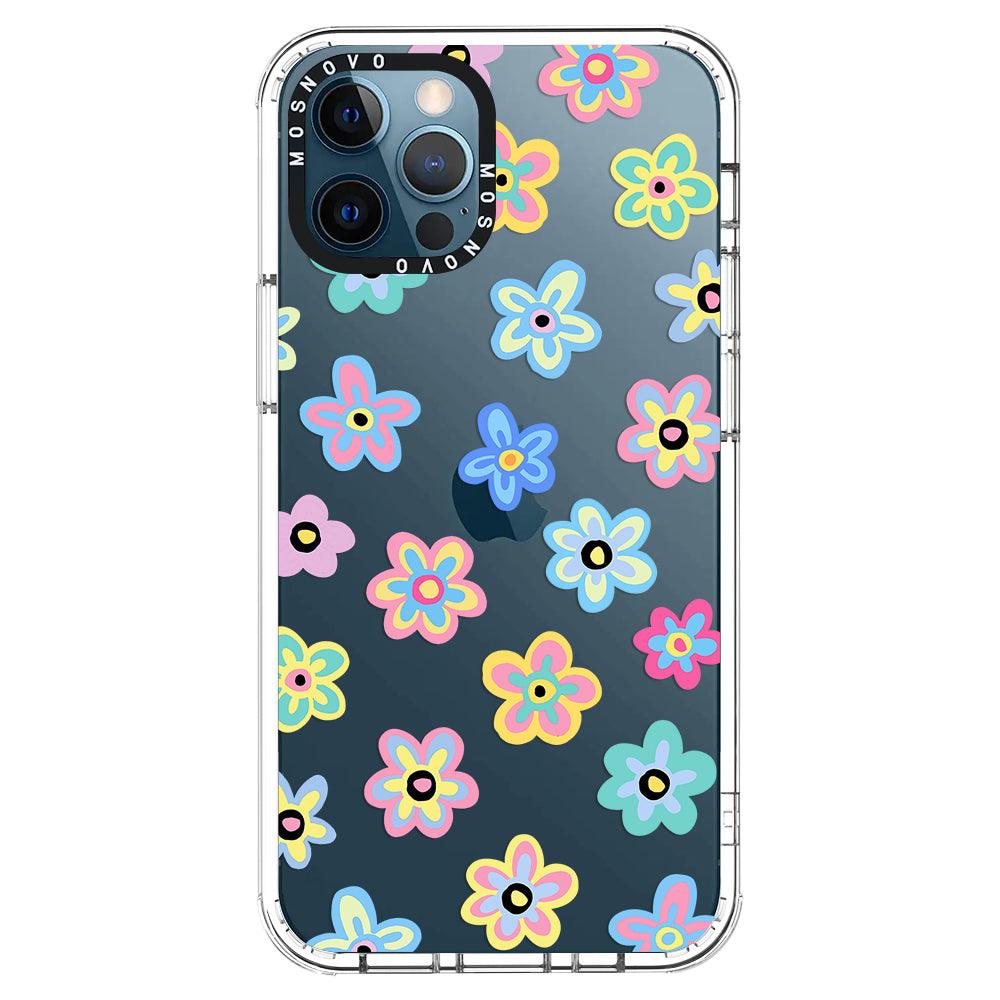 Groovy Flower Phone Case - iPhone 12 Pro Max Case - MOSNOVO