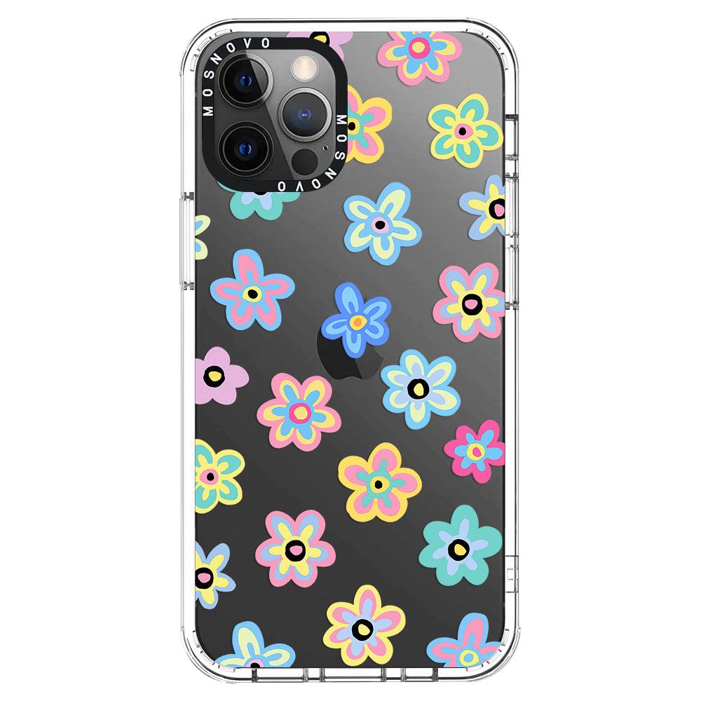 Groovy Flower Phone Case - iPhone 12 Pro Max Case - MOSNOVO