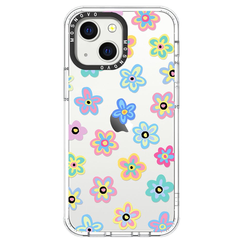 Groovy Flower Phone Case - iPhone 13 Mini Case - MOSNOVO