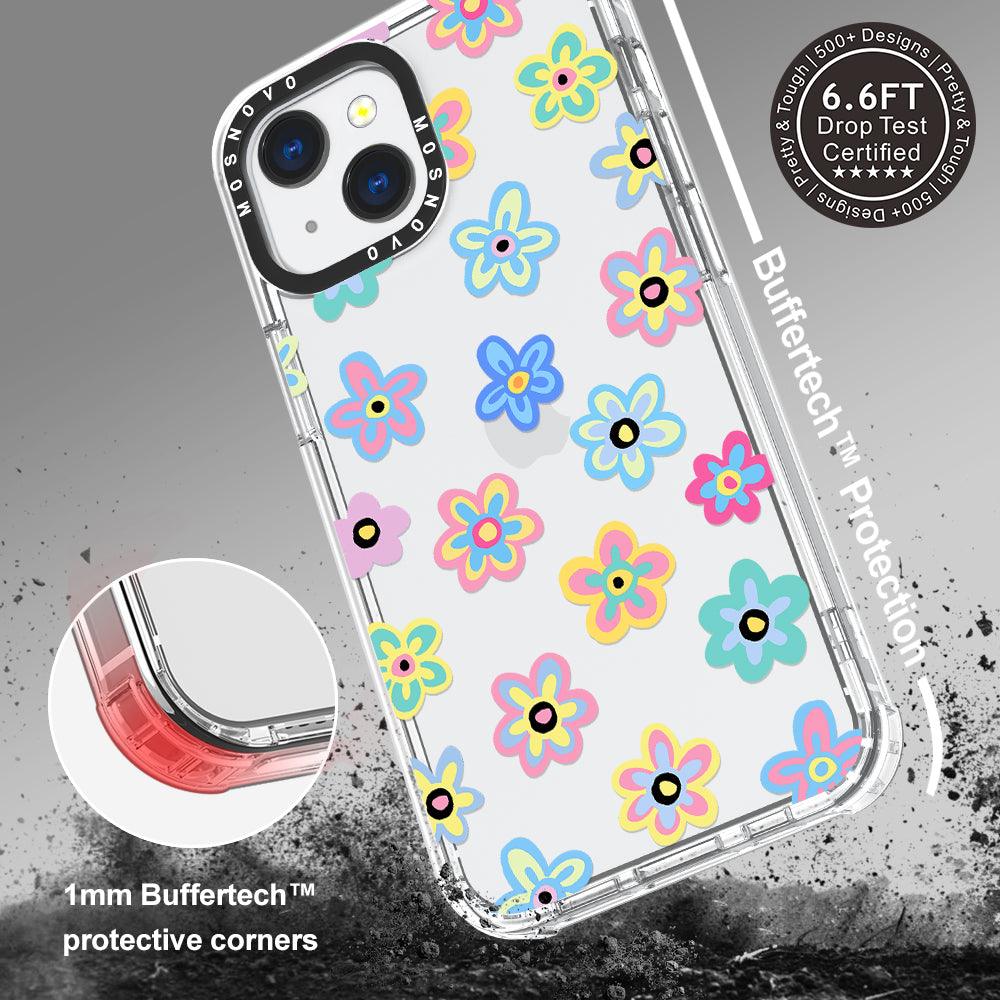 Groovy Flower Phone Case - iPhone 13 Mini Case - MOSNOVO