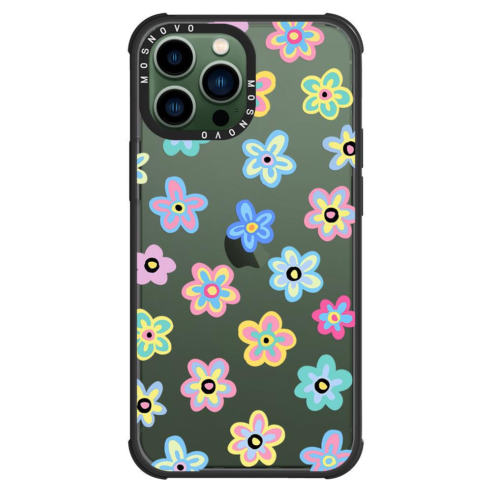 Groovy Flower Phone Case - iPhone 13 Pro Max Case - MOSNOVO