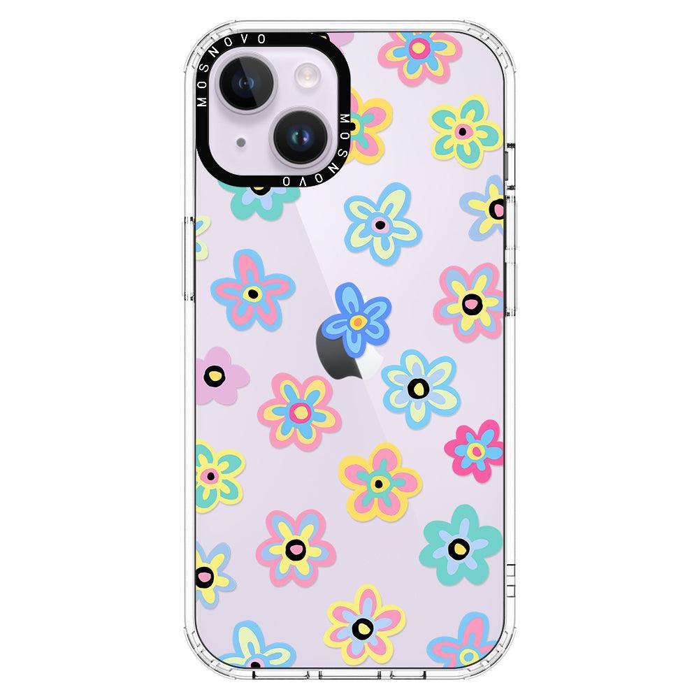 Groovy Flower Phone Case - iPhone 14 Plus Case - MOSNOVO
