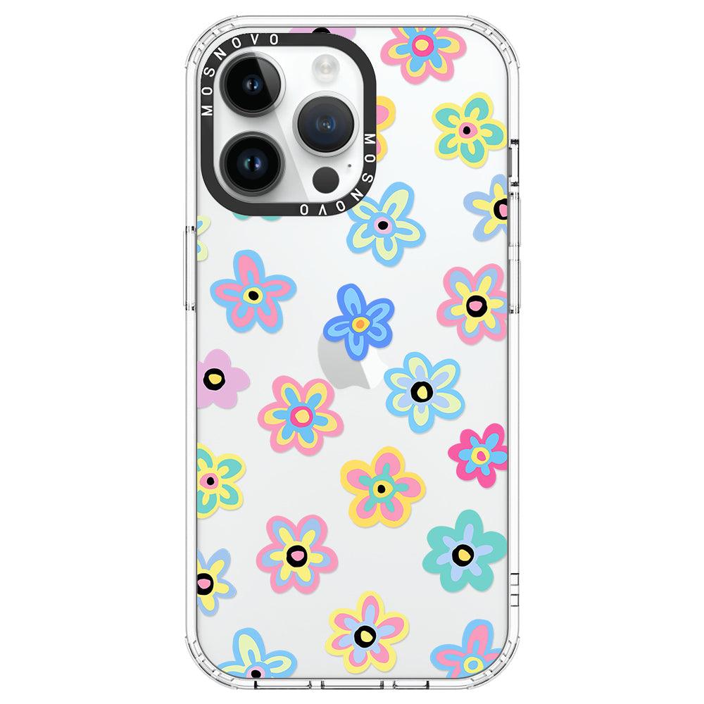 Groovy Flower Phone Case - iPhone 14 Pro Max Case - MOSNOVO