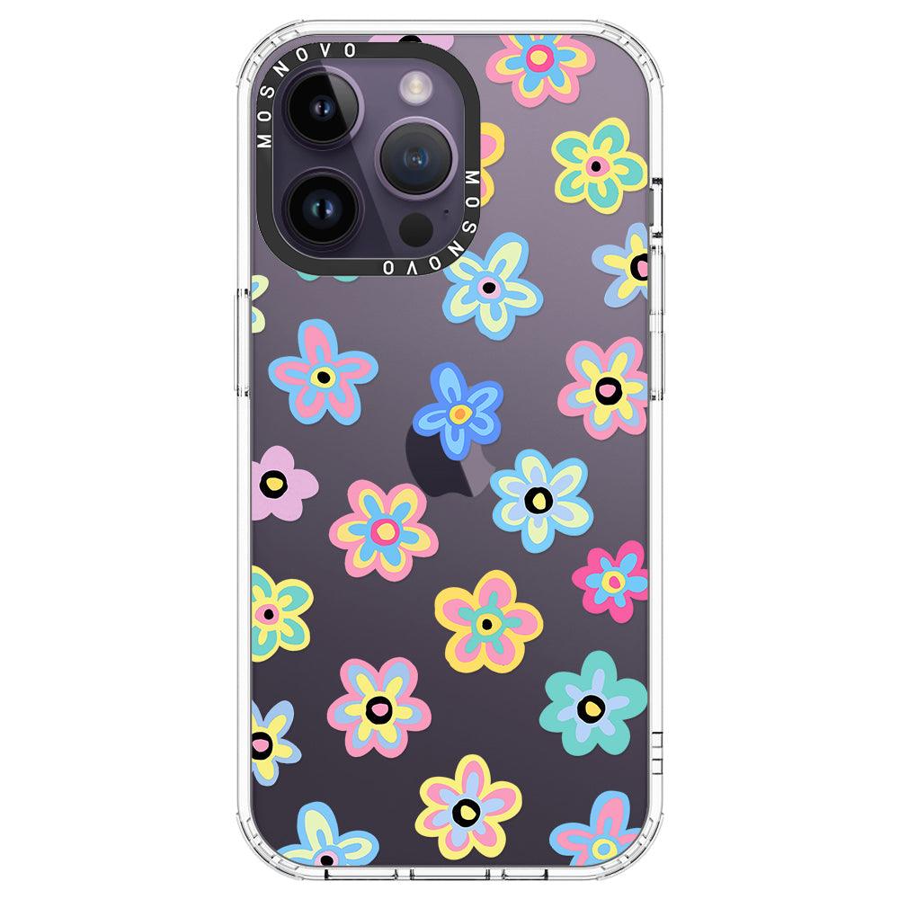 Groovy Flower Phone Case - iPhone 14 Pro Max Case - MOSNOVO