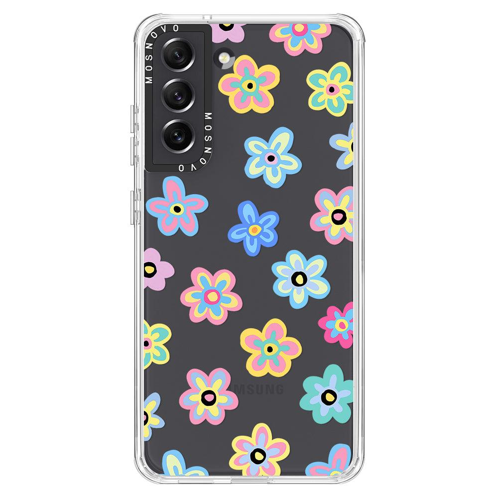 Groovy Flower Phone Case - Samsung Galaxy S21 FE Case - MOSNOVO