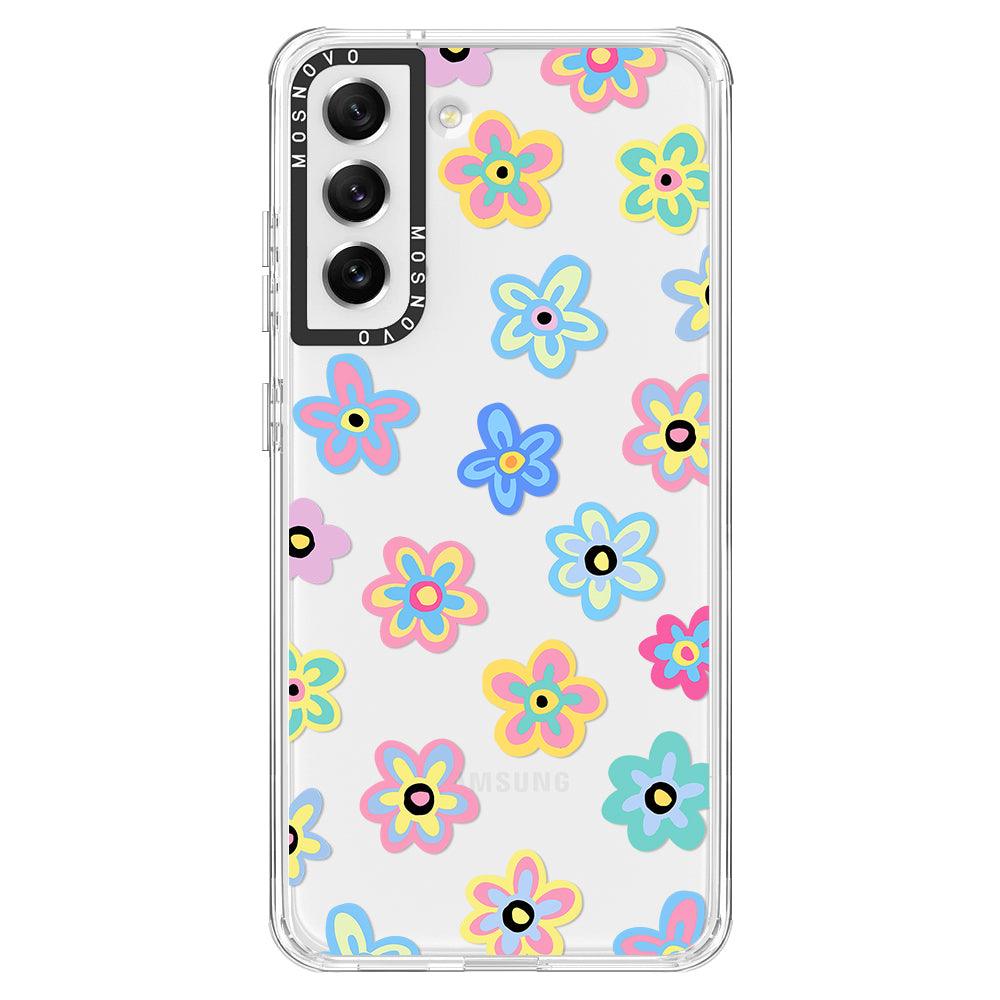 Groovy Flower Phone Case - Samsung Galaxy S21 FE Case - MOSNOVO