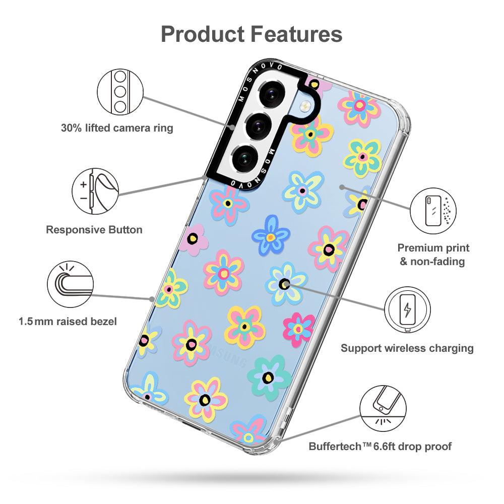 Groovy Flower Phone Case - Samsung Galaxy S22 Plus Case - MOSNOVO